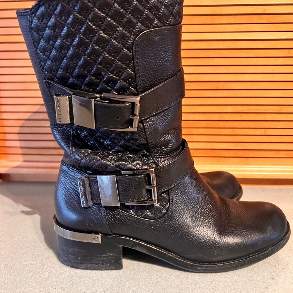 Vince Camuto Black Leather Boots - Picture 5 of 7